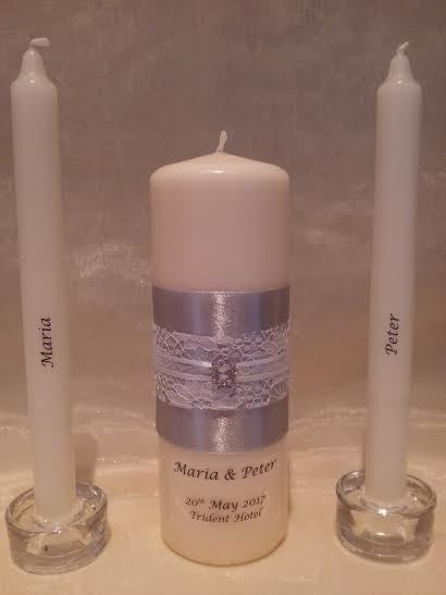 personalised candles, wedding candles, unity candles, wedding ceremony, unity ceremony, wedding candles Ireland