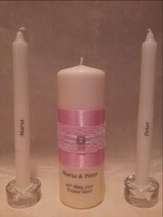 Wedding Candle - Topaz, Pink Pale