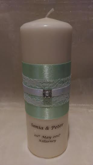 personalised candles, wedding candles, unity candles, wedding ceremony, unity ceremony, wedding candles Ireland