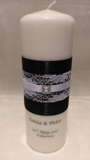personalised candles, wedding candles, unity candles, wedding ceremony, unity ceremony, wedding candles Ireland
