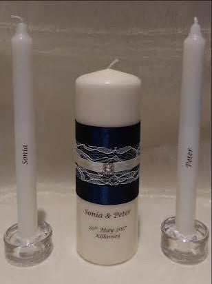 personalised candles, wedding candles, unity candles, wedding ceremony, unity ceremony, wedding candles Ireland