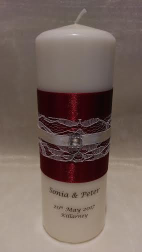 personalised candles, wedding candles, unity candles, wedding ceremony, unity ceremony, wedding candles Ireland
