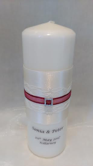 personalised candles, wedding candles, unity candles, wedding ceremony, unity ceremony, wedding candles Ireland
