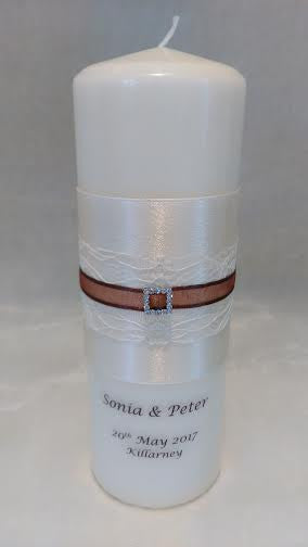 personalised candles, wedding candles, unity candles, wedding ceremony, unity ceremony, wedding candles Ireland