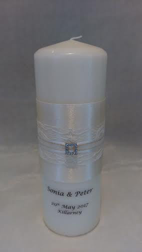 personalised candles, wedding candles, unity candles, wedding ceremony, unity ceremony, wedding candles Ireland