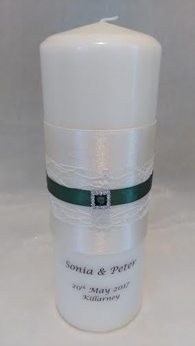 personalised candles, wedding candles, unity candles, wedding ceremony, unity ceremony, wedding candles Ireland