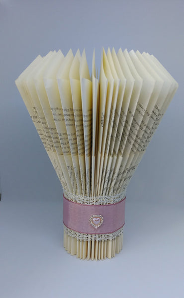 book art, book folding, wedding centrepiece, vase, wedding ceremony, personalised,