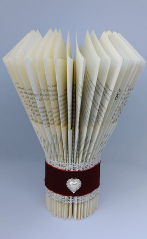 book art, book folding, wedding centrepiece, vase, wedding ceremony, personalised,