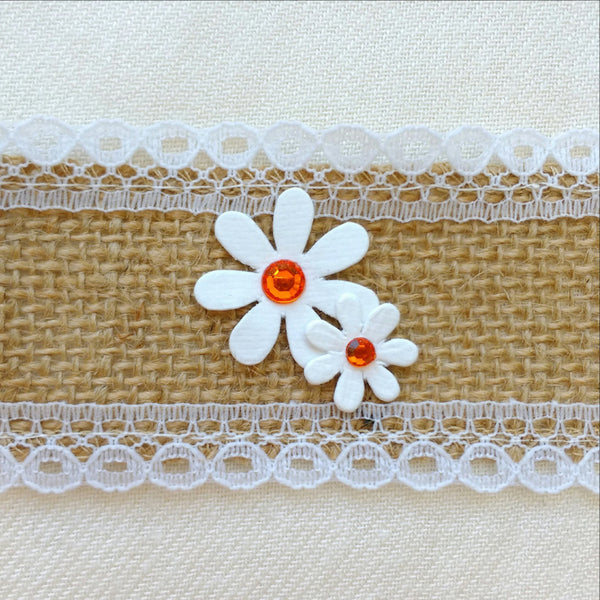 Wedding Candle - Rustic Daisy